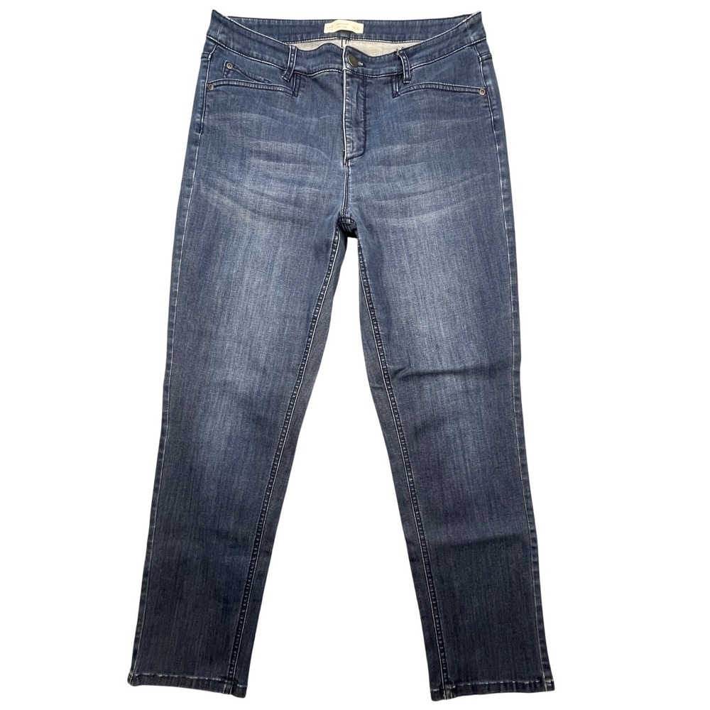 J. Jill Blue Jeans Smooth Fit Slim Ankle Stretch Denim Womens Size 10